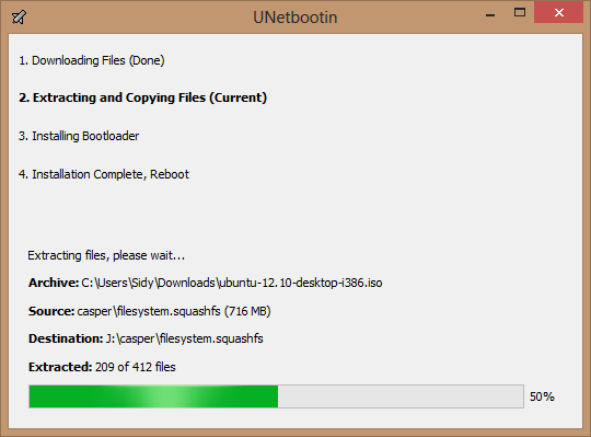 unetbootin not seeing usb