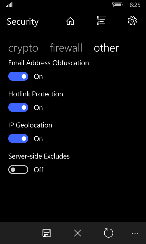 Metroflare Security Page Screenshot 2